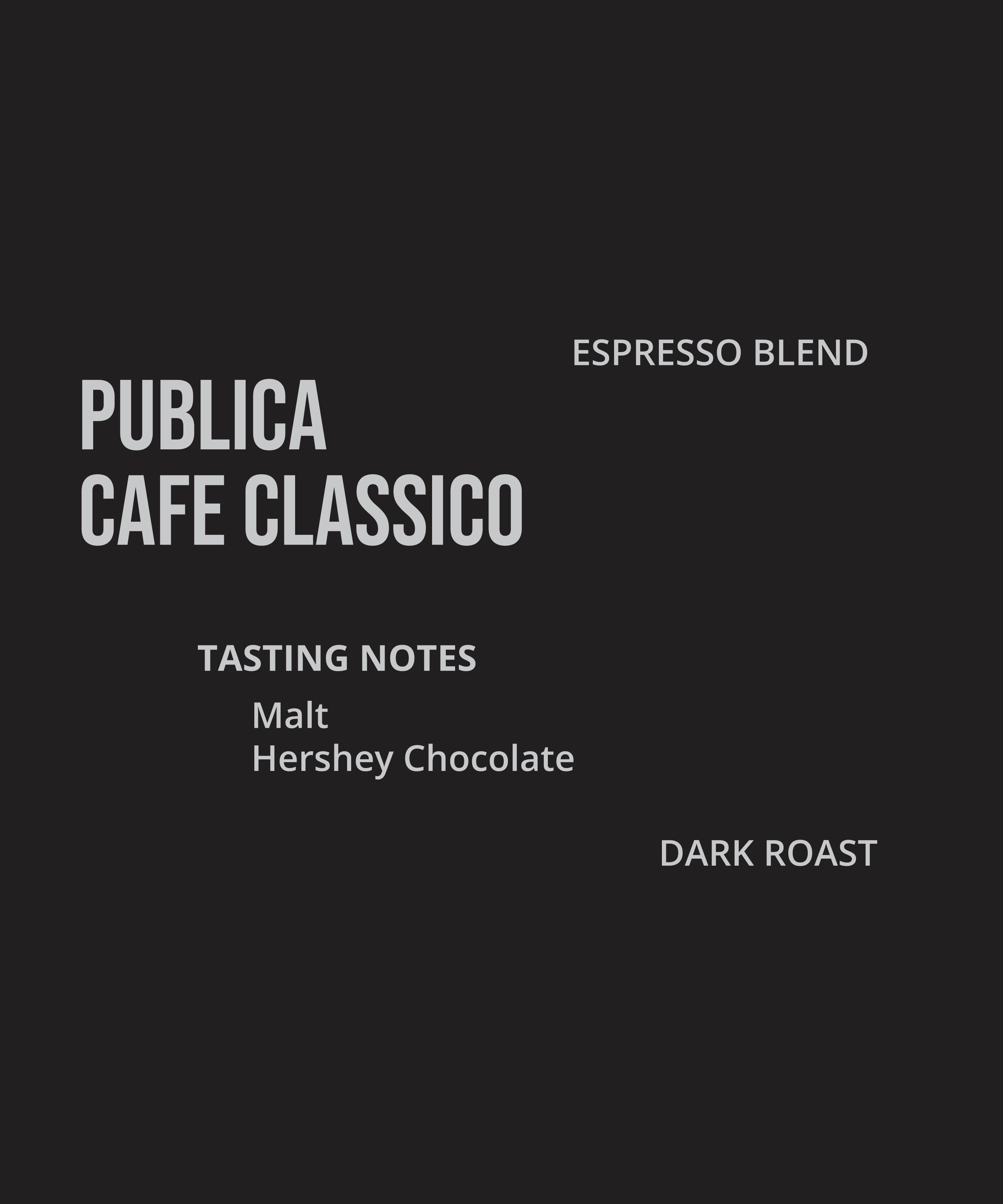 publica cafe classico coffee blend