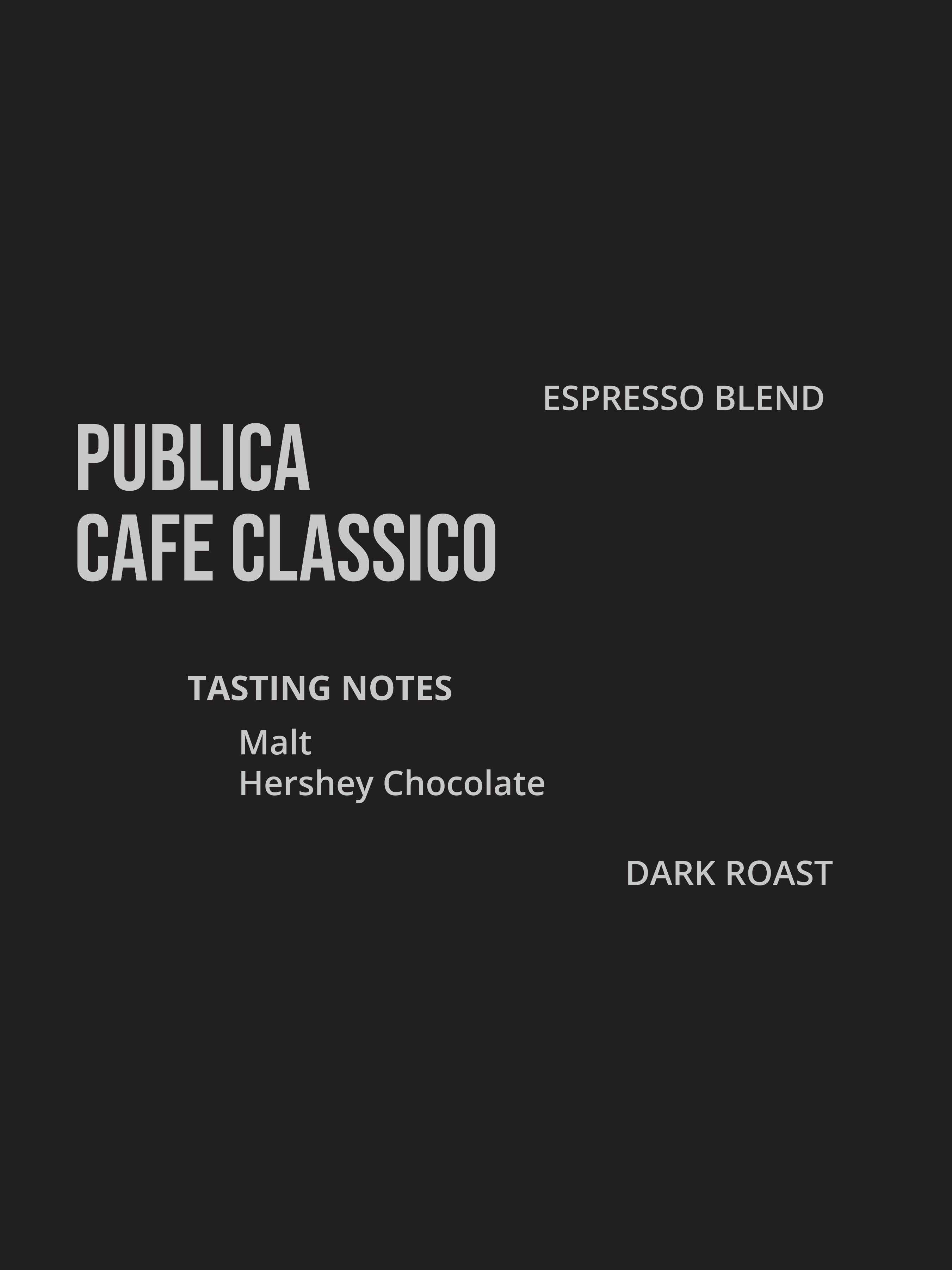 publica cafe classico coffee blend